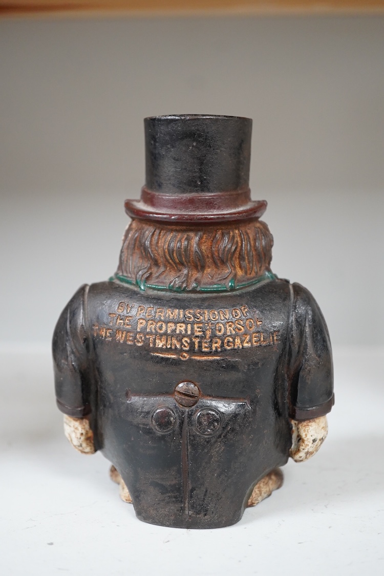 A ‘Transvaal’ cast iron money box, 15cm